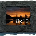 Black 8x10 Rock Picture Frame